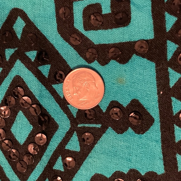 Vintage - 50"s Sequin Mexican Circle Skirt - Handmade/Hand Silk-Screened - Small - Picture 10 of 11